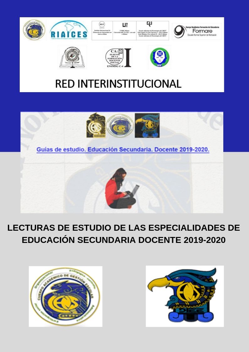 LECTURAS DE ESTUDIO DE LAS ESPECIALIDADES DE EDUCACIÓN SECUNDARIA DOCENTE 2019-2020